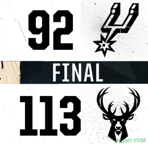 热身赛-字母哥22分 大洛佩兹17分 沃克14分 雄鹿大胜马刺