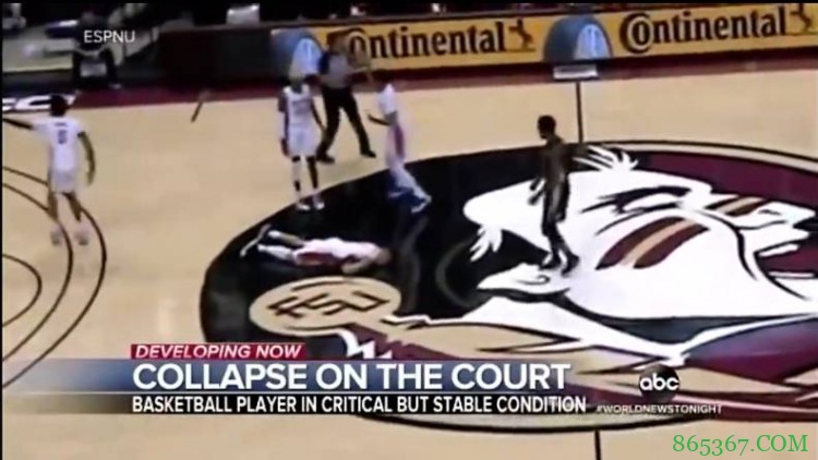 佛罗里达大学球员比赛期间突然昏倒 此前曾感染新冠