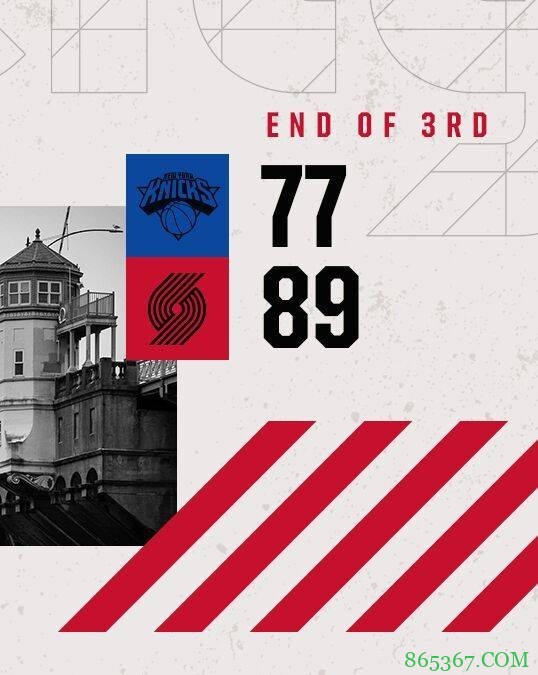 利拉德39+5+8 兰德尔25+7+5 奎克利31分 开拓者力克尼克斯