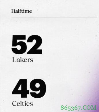 浓眉哥27+14 詹姆斯21+7+7 双探花合砍58分 湖人险胜绿军