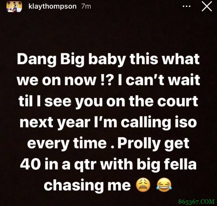 克莱回击大宝贝:下赛季能看到你吗?我单打你一节能得40分