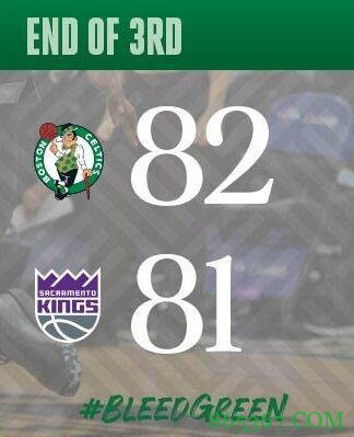 福克斯26+11 巴恩斯24+5+6 塔图姆27+9+10 国王险胜绿军