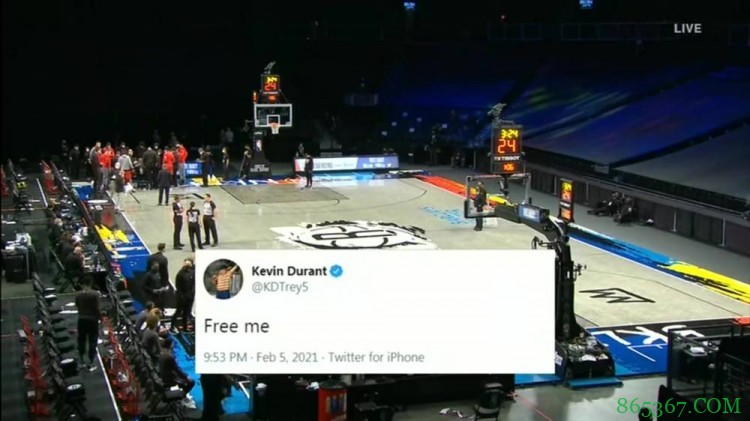 因健康保护协议被退赛 杜兰特发推:Free me