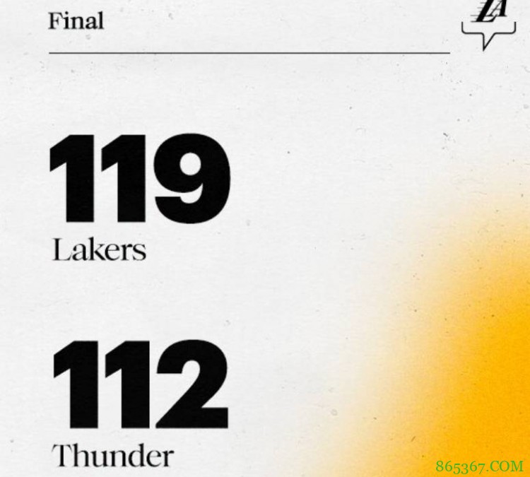詹姆斯28+14+12 亚历山大29+7+10 湖人加时胜雷霆迎5连胜