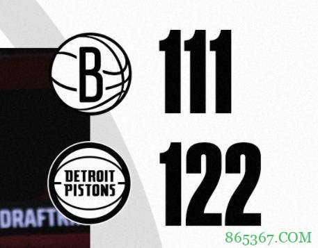 格兰特32+5 赖特22+9 哈登24+6+12 活塞送篮网3连败