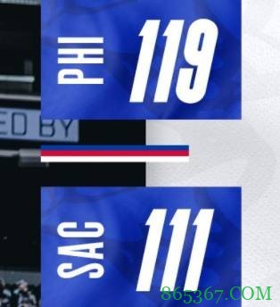 恩比德25+17+6 福克斯34+6+10 76人终结国王4连胜