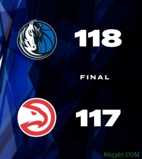 东契奇28+10+10 特雷-杨25+15 柯林斯33+8 独行侠1分险胜老鹰