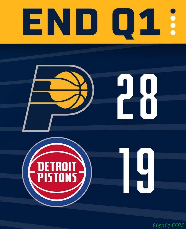 小萨26+8+8 布罗格登18+9 格里芬16+6 步行者胜活塞止4连败