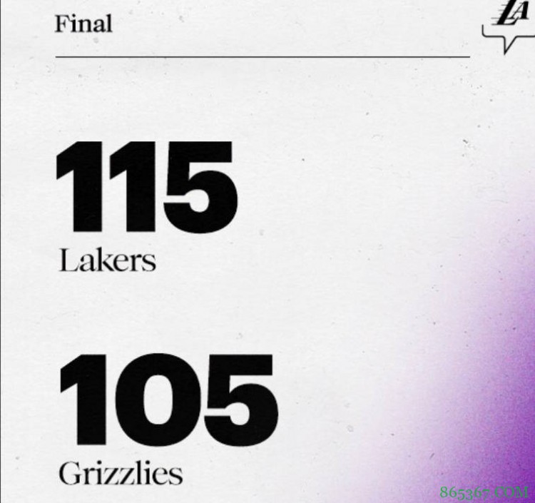 戴维斯35+8 詹姆斯28+9+8 湖人逆转灰熊迎7连胜