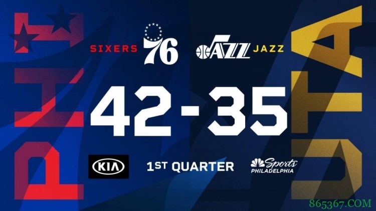 克拉克森40分 西蒙斯42+9+12 爵士击退76人豪取八连胜