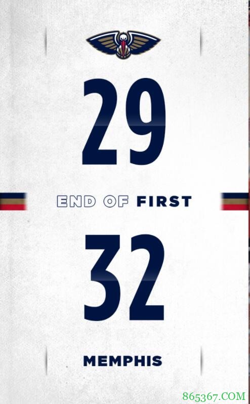 锡安31+7+6 哈特27+9 莫兰特28+7+8 鹈鹕轻取灰熊止连败