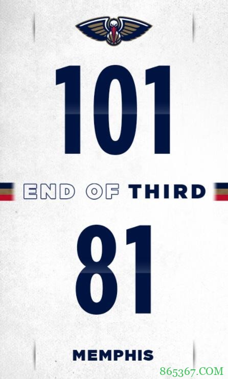 锡安31+7+6 哈特27+9 莫兰特28+7+8 鹈鹕轻取灰熊止连败