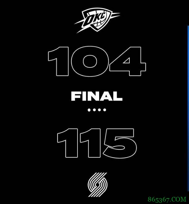 利拉德31+7+10 多特23+6 开拓者力克雷霆迎5连胜