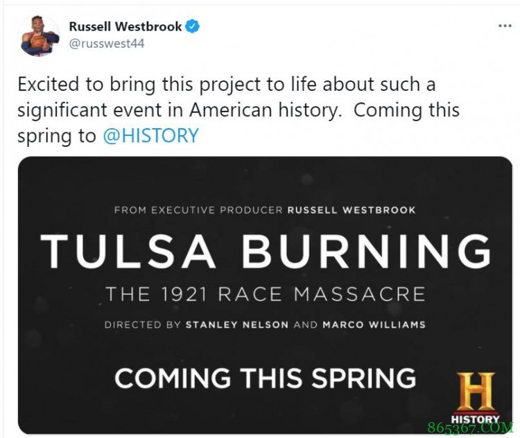 勿忘历史！威少亲自制作关于土尔沙种族大屠杀纪录片将于春天上映