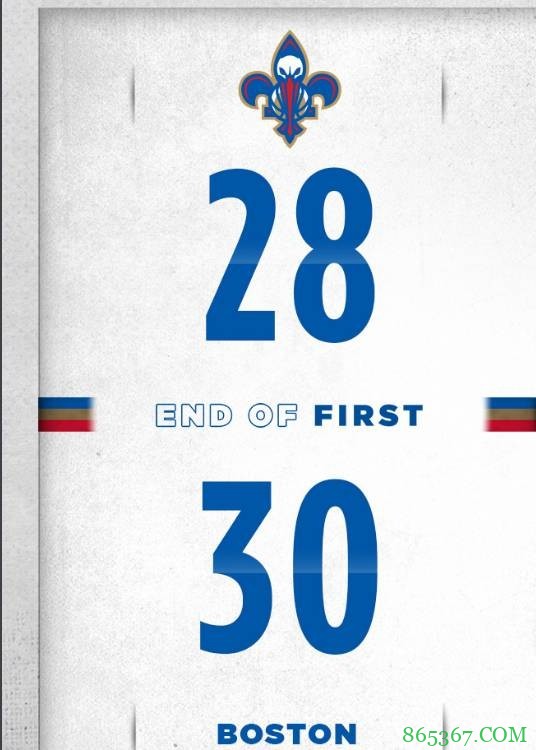 锡安28+10 英格拉姆33+6 塔图姆 32+9 鹈鹕加时逆转凯尔特人