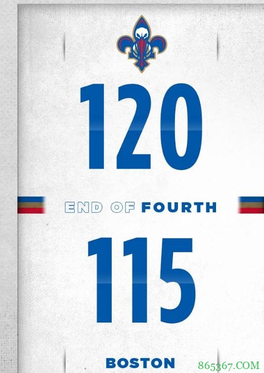 锡安28+10 英格拉姆33+6 塔图姆 32+9 鹈鹕加时逆转凯尔特人