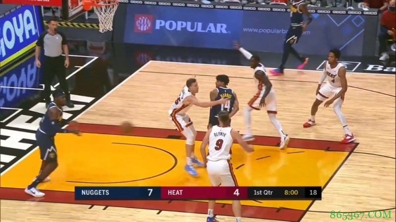 约基奇21+11 波特17+5 掘金6人得分上双胜热火迎5连胜