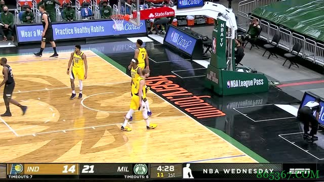 字母哥21+14+10 萨博尼斯33+12 雄鹿7人上双轻取步行者