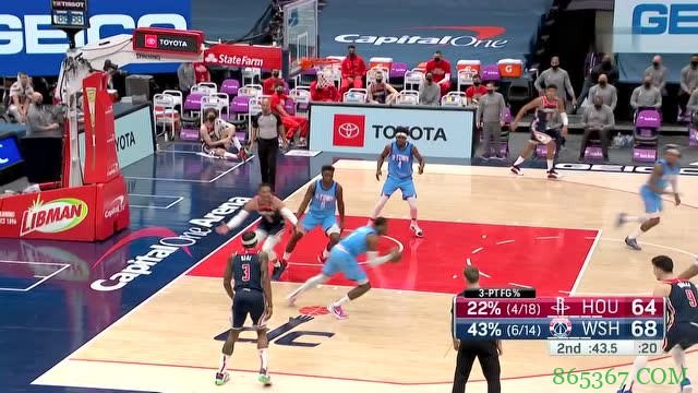 比尔37分 威少三双 沃尔29+11 奇才复仇火箭送其6连败