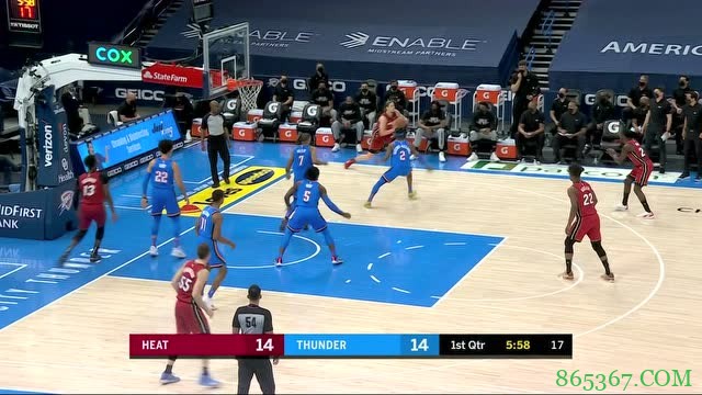 阿德巴约19+13 亚历山大27分 热火客场胜雷霆迎三连胜