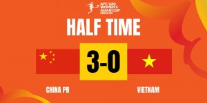 【大发体育】半场-中国女足U20暂3-0越南&按此比分无法出线 另一场朝鲜1-0领先，大发助力你的致富之路！
