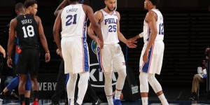 【大发扑克】76人本赛季在双帝、哈里斯、铁林、小库里同时首发时 13战全胜