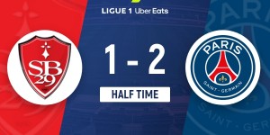 【大发体育】半场-姆巴佩破门埃梅里世界波 巴黎圣日耳曼暂2-1布雷斯特，大发助力你的致富之路！