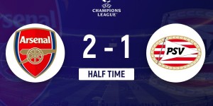【大发体育】半场-阿森纳2-1总比分9-2埃因霍温 津琴科赖斯破门斯特林2助，大发助力你的致富之路！