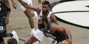 【大发扑克】哈登单赛季已斩获10次三双 篮网队史中仅次于基德