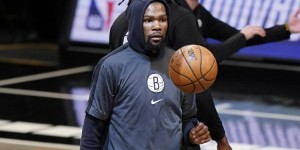 【大发扑克】杜兰特近5场数据：场均33.8分8.4板5.6助&场均命中率51.7%