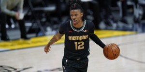 【大发扑克】米切尔称赞莫兰特：他得了差不多50分 我非常尊重他的比赛