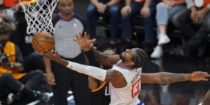 【大发扑克】全能表现难挽败局！乔治战爵士砍下27分10篮板6助攻