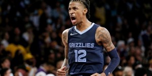 【大发扑克】莫兰特开季三战场均得分35+ 历史第二年轻仅次于奥尼尔