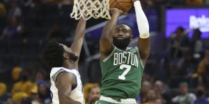 【大发体育】杰伦-布朗：赛季初没人想到我们能走到这 离夺冠就差两场