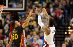 【大发扑克】利拉德生涯至今24次单场命中8+三分 仅次于库里的56次