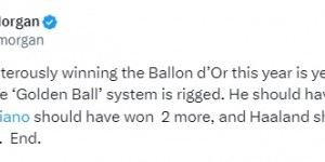 【大发体育】摩根：梅西今年拿奖证明金球体系被操纵，他应少拿2座C罗应多拿2座，大发助力你的致富之路！