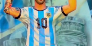 【大发体育】像吗?？梅西雕像在印度揭幕，身穿阿根廷球衣手拿大力神杯，大发助力你的致富之路！