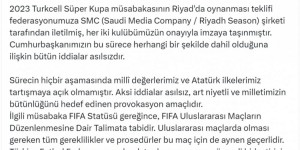 【大发体育】土足协声明: 土耳其超级杯在沙特举办的决定未受政治因素的影响，大发助力你的致富之路！