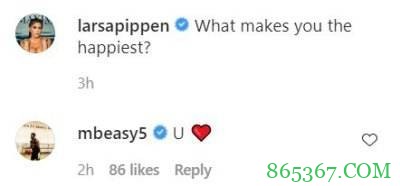 比斯利本周日终于解禁复出 怎奈已与皮蓬前妻分手&互相取关