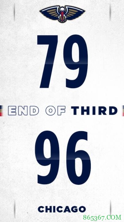 ?拉文36+8 怀特25分 锡安28+9+5 公牛五人上双险胜鹈鹕