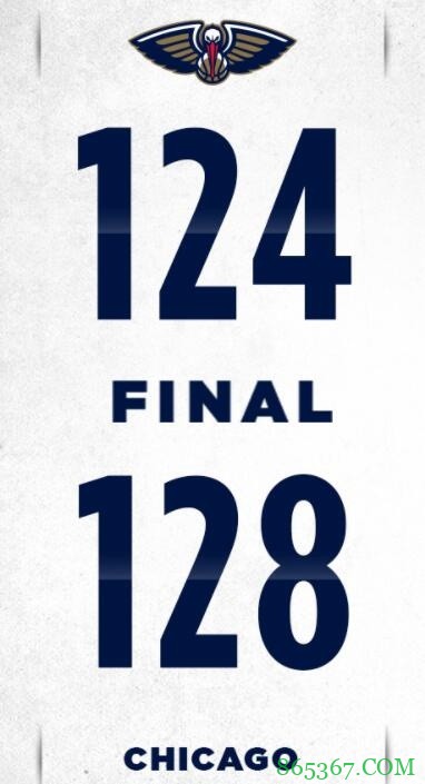 ?拉文36+8 怀特25分 锡安28+9+5 公牛五人上双险胜鹈鹕