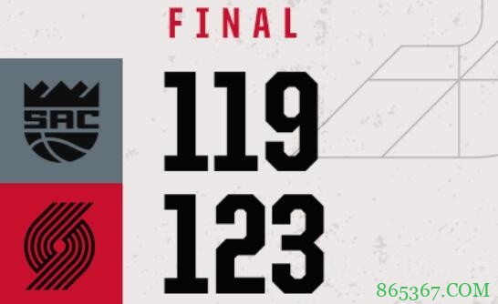 ?利拉德44+7 坎特22+21 福克斯32+8+12 开拓者险胜国王迎3连胜