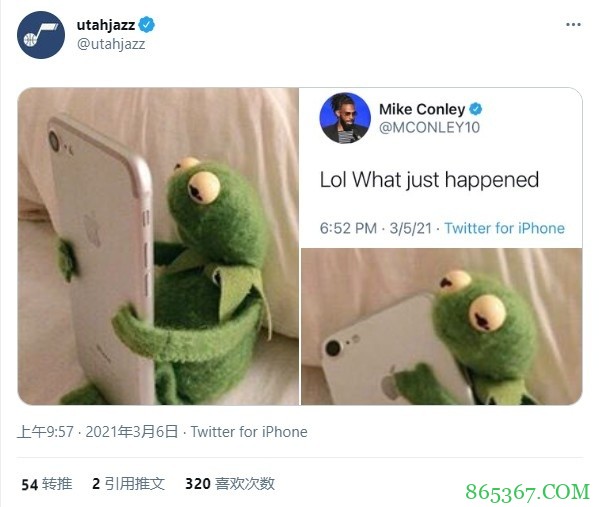 米切尔祝贺康利进全明星 康利发推后知后觉：发生啥了？