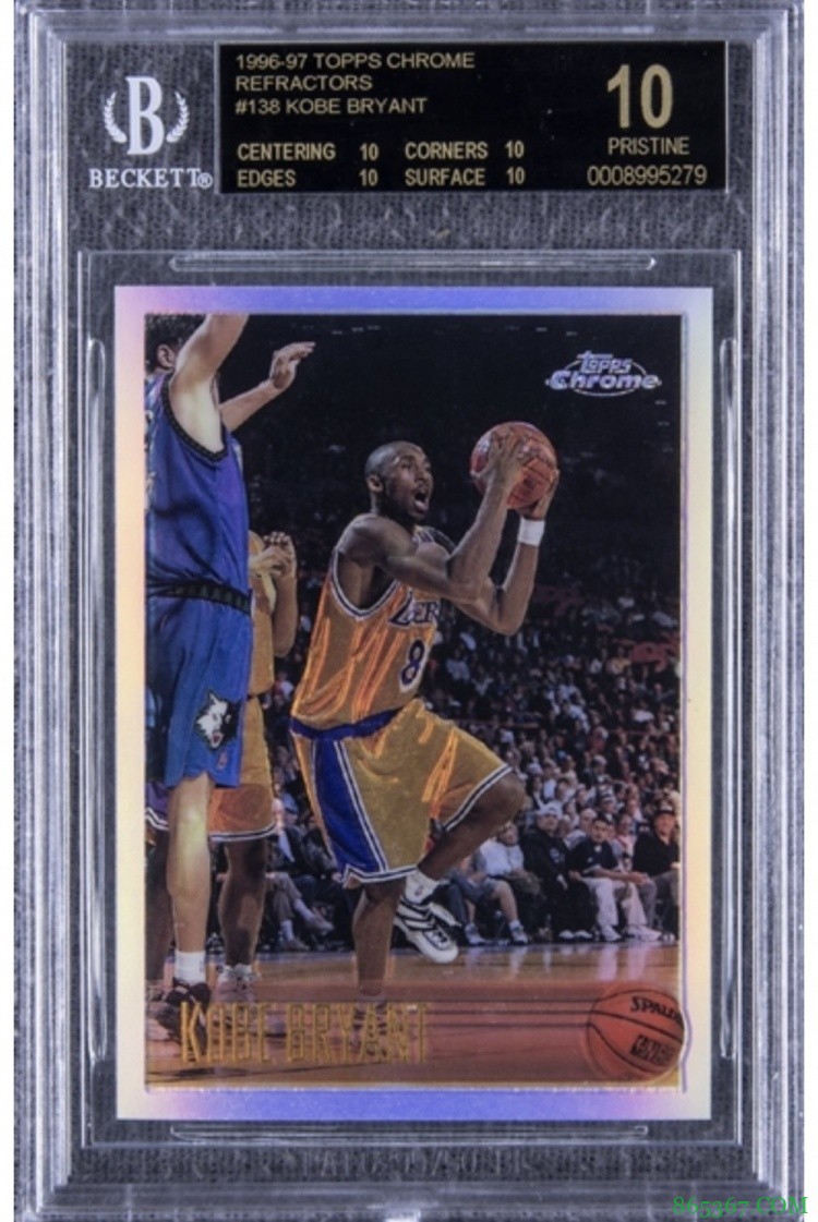 科比一新秀赛季球星卡售出179万美元高价 进入榜单历史前10