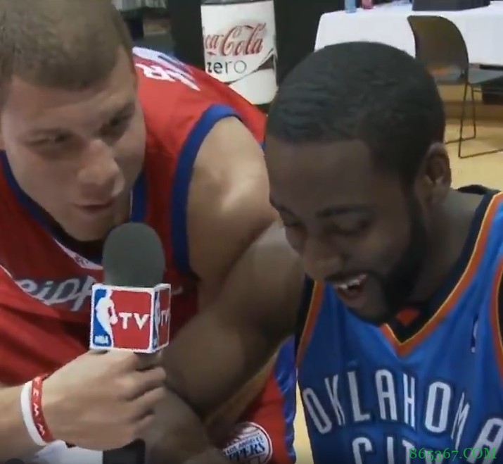 ?笑得合不拢嘴！哈登得知格里芬加盟后 哈哈大笑5秒钟