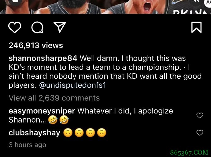 名嘴抨击杜兰特抱团 杜兰特评论：不管我做了啥我都向你道歉