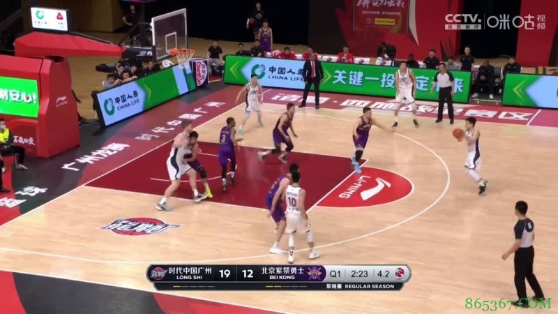 ?摩尔27+7 陈盈骏15+6+14 郑准19分 广州送北控两连败