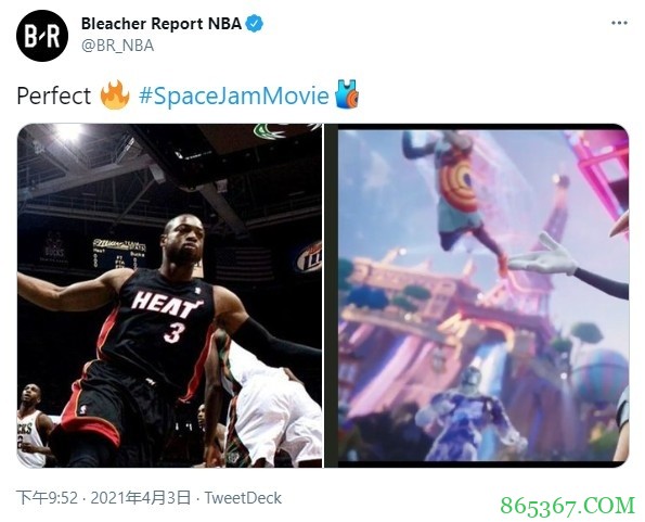 有点意思嗷!詹姆斯主演《空中大灌篮2》复刻詹韦经典连线