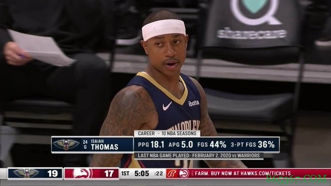 欢迎回归！小托马斯替补出战 短时间三分中投连续砍下8分