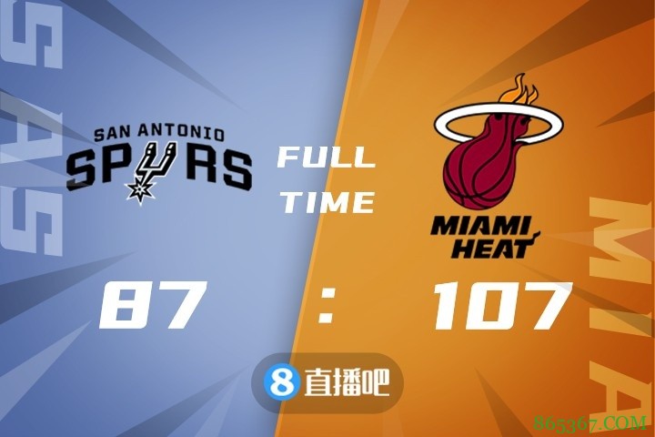 ?阿德巴约23+8 巴特勒18+7+11  热火大胜马刺取3连胜